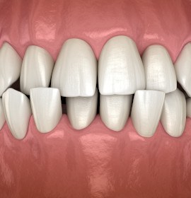 Example of a crossbite in Brampton that Invisalign can fix